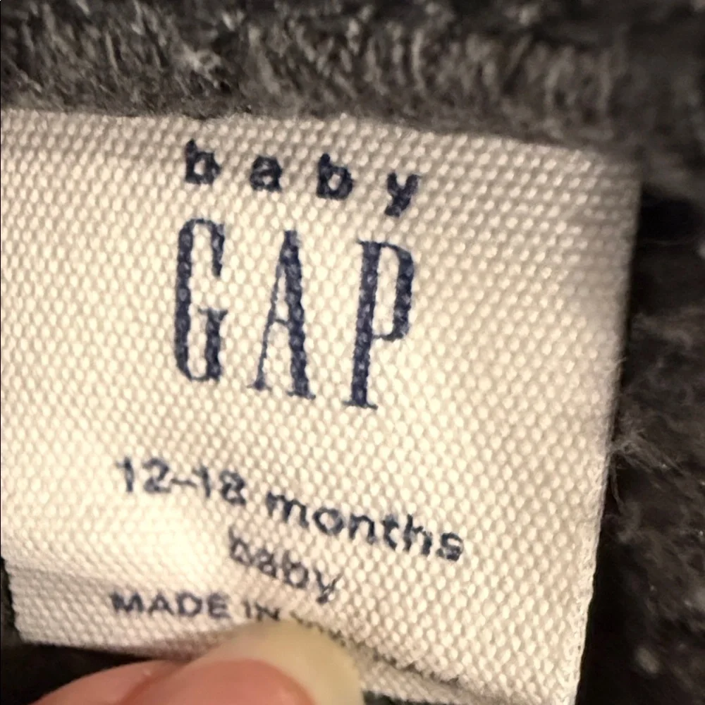 GAP Gray Butterfly Print Kids Matching Set 12-18 Months